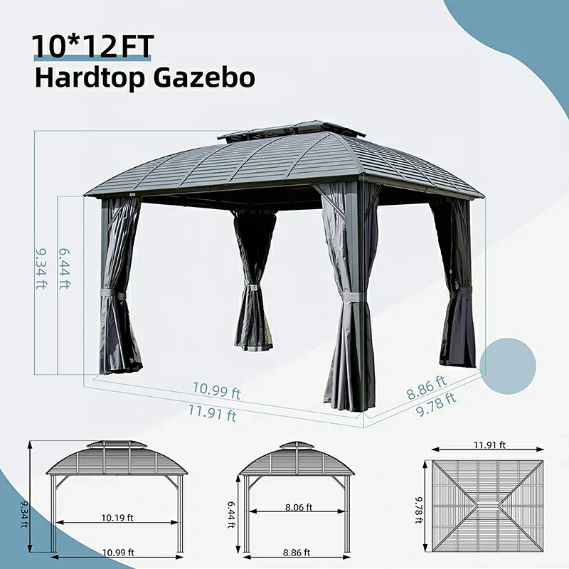10'x12' Arc Hardtop Gazebo - Image 3