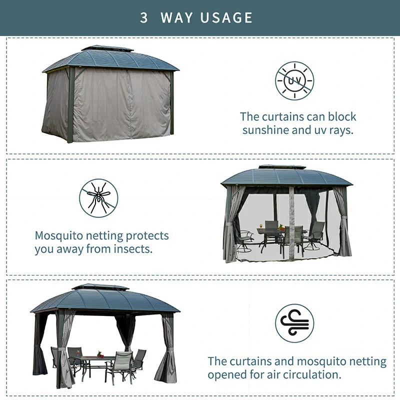 10'x12' Arc Hardtop Gazebo - Image 6