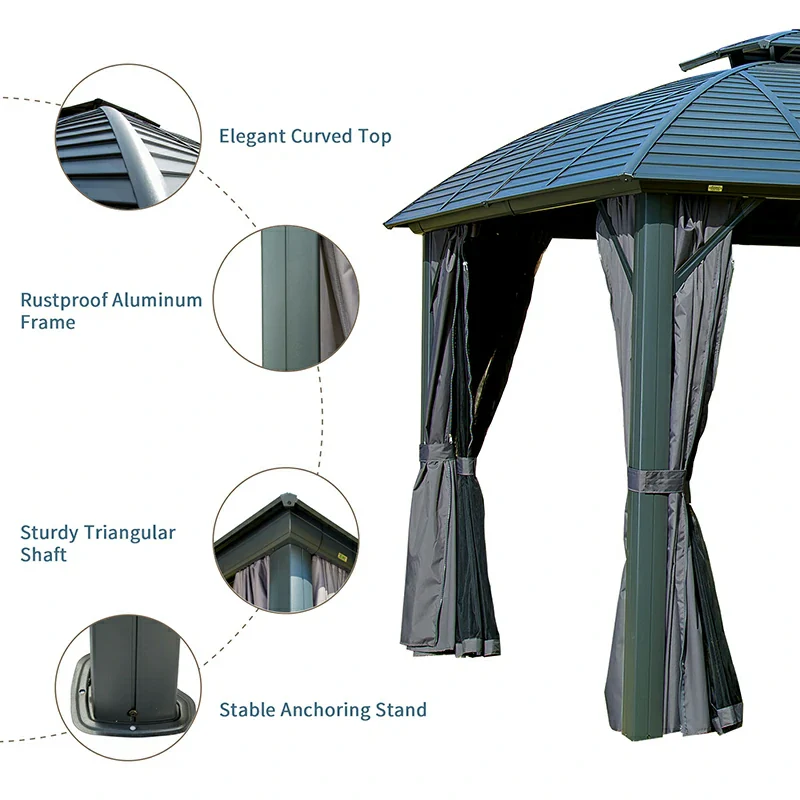 10'x12' Arc Hardtop Gazebo - Image 9