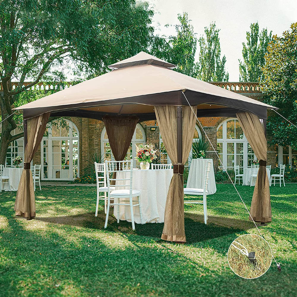10'x13' Soft Double Roof Gazebo - Image 6