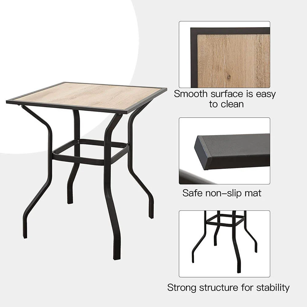 3 Piece Patio Bar Set with Cushion - Image 4