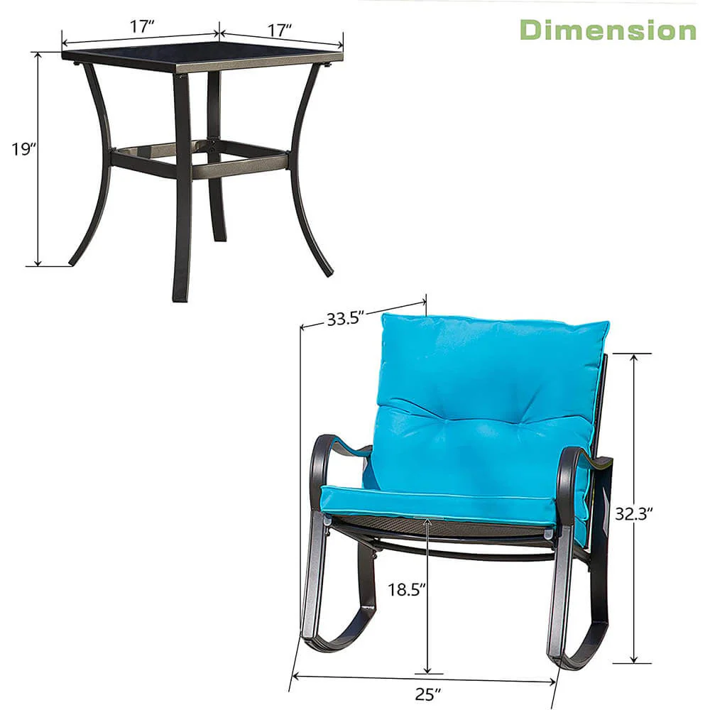 3 Pieces Rocking Chair Set - Image 13