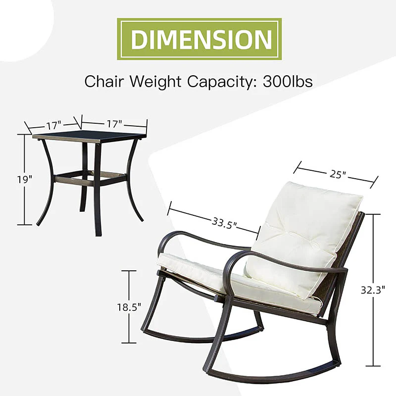 3 Pieces Rocking Chair Set - Image 18