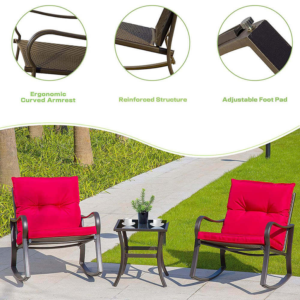 3 Pieces Rocking Chair Set - Image 3