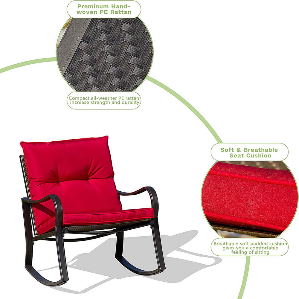 3 Pieces Rocking Chair Set - Image 4