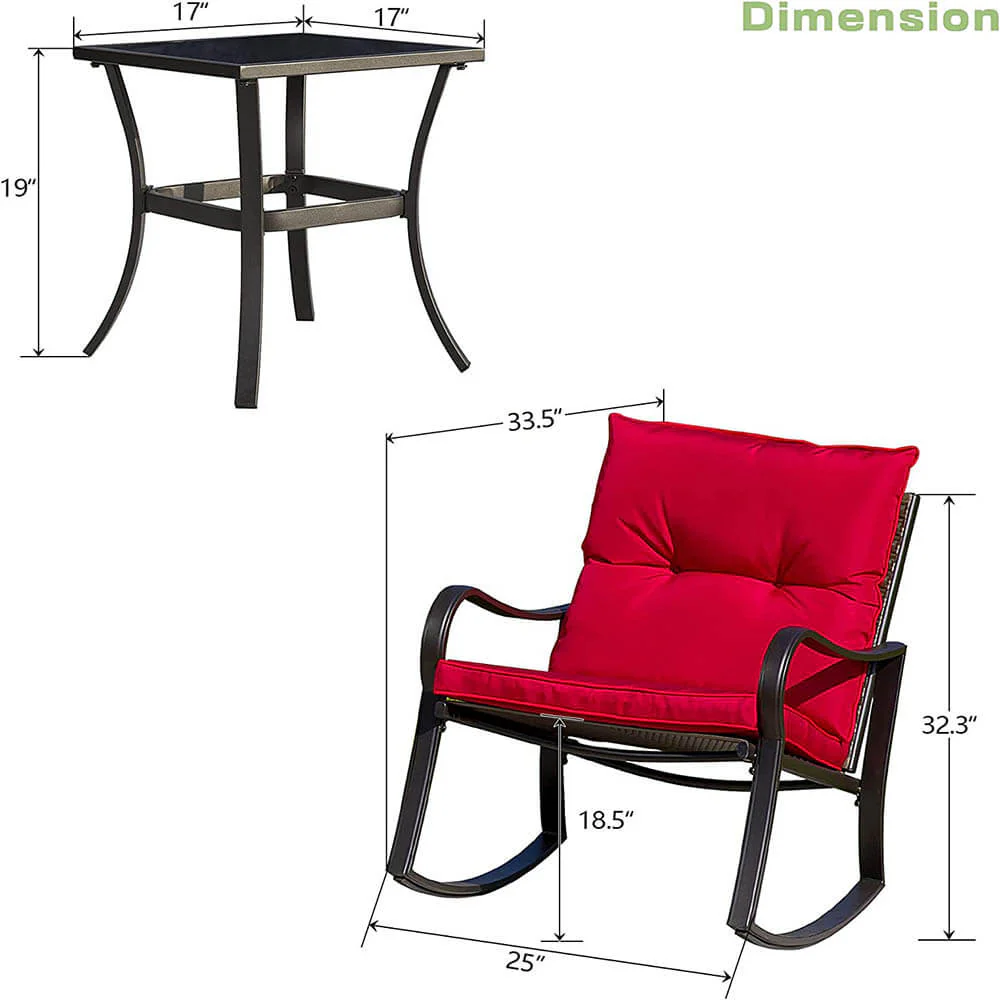 3 Pieces Rocking Chair Set - Image 6