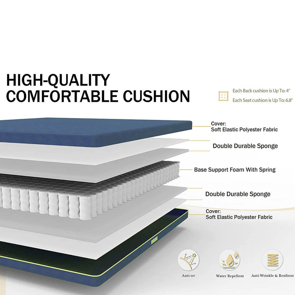 4 Pcs Outdoor Sofa Set - Image 13