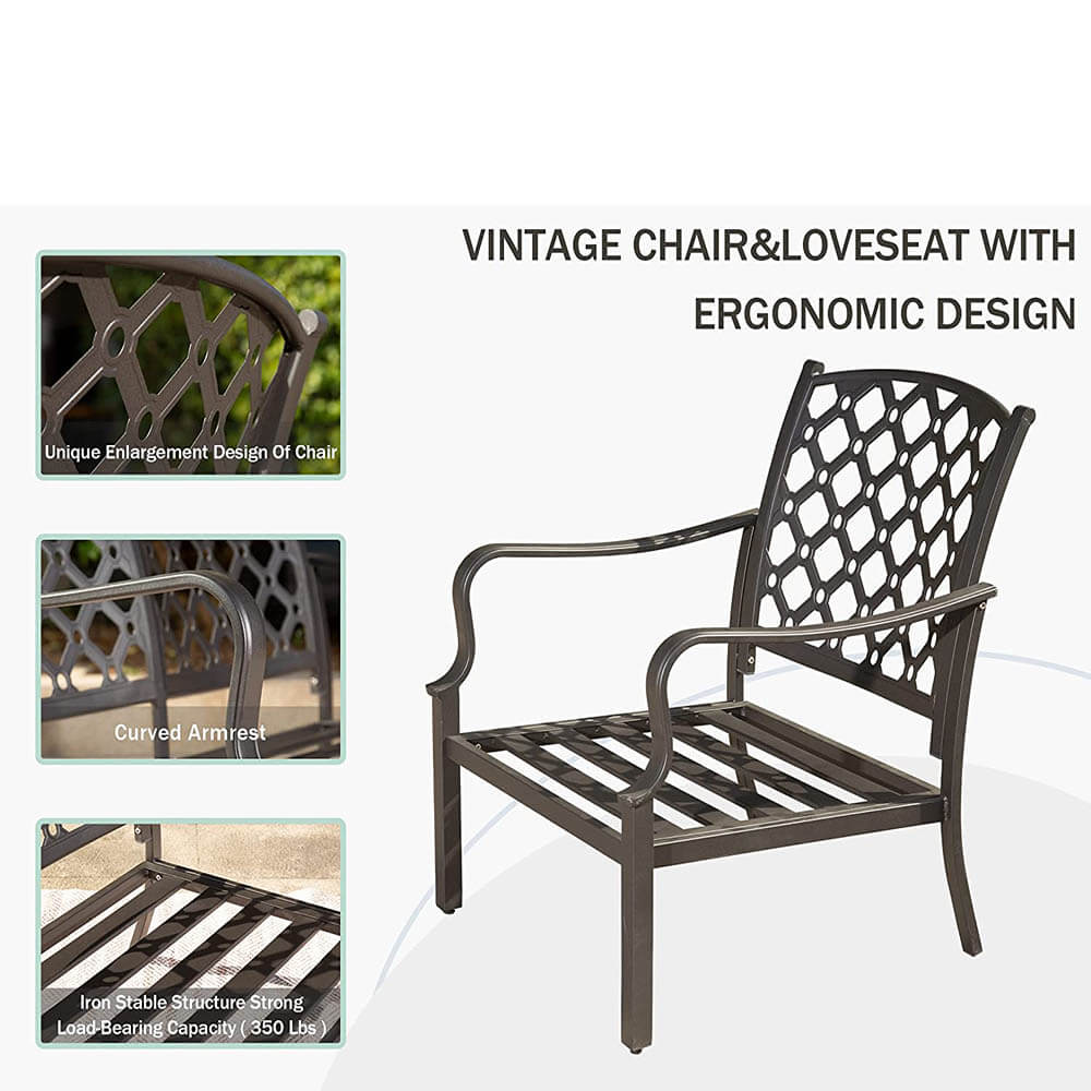 4 Pcs Outdoor Sofa Set - Image 3