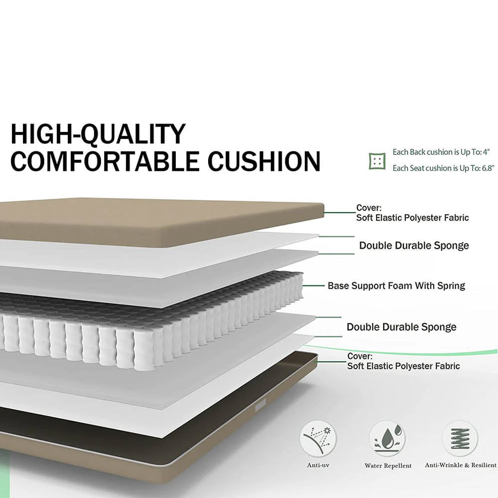 4 Pcs Outdoor Sofa Set - Image 4