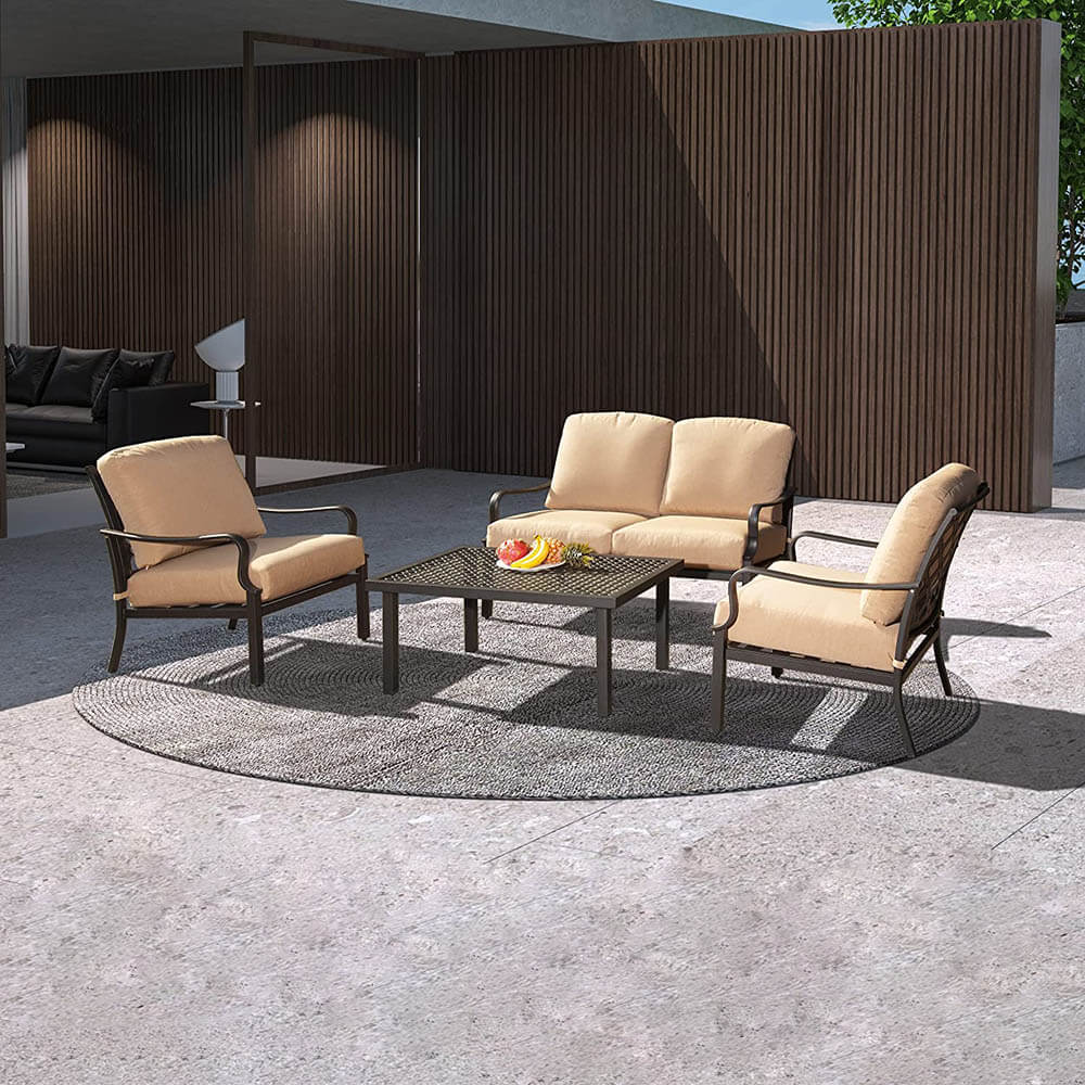 4 Pcs Outdoor Sofa Set - Image 8