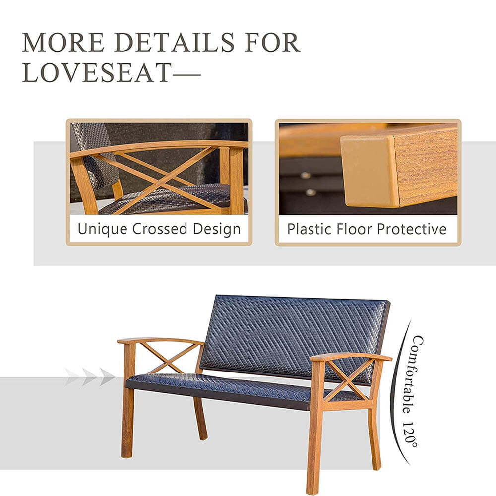 4 Pieces Outdoor Bistro Set - Image 4