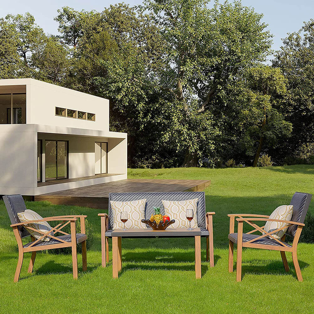 4 Pieces Outdoor Bistro Set - Image 5