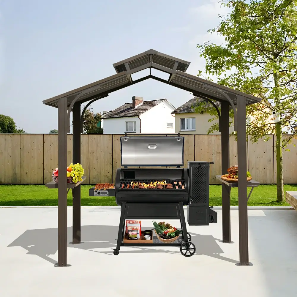 8' × 5' Outdoor Grill Gazebo Gable Roof - Image 7