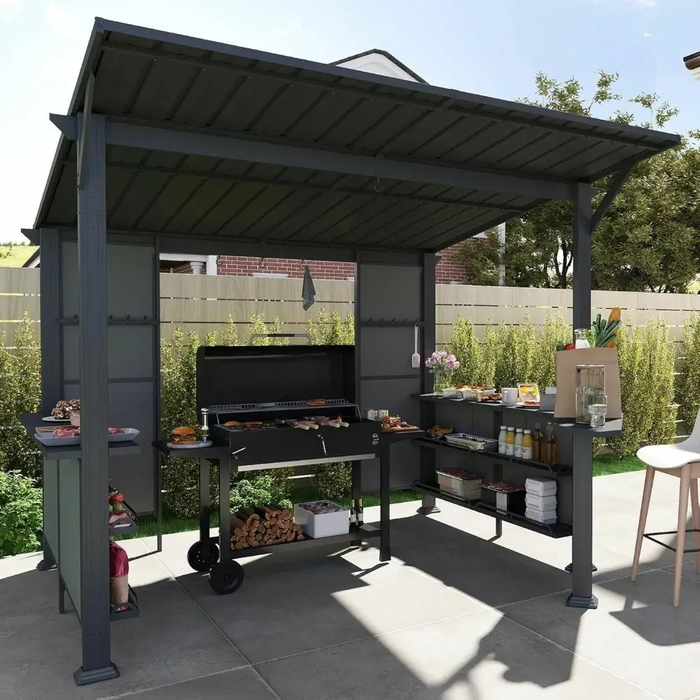 9' x 10' Hardtop Grill Gazebo w/ Expansion Platform - Image 10