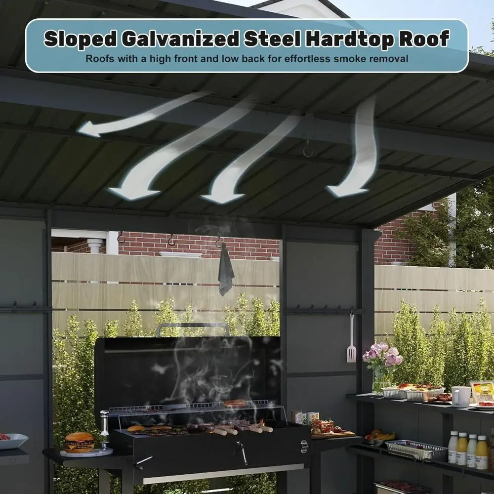 9' x 10' Hardtop Grill Gazebo w/ Expansion Platform - Image 14
