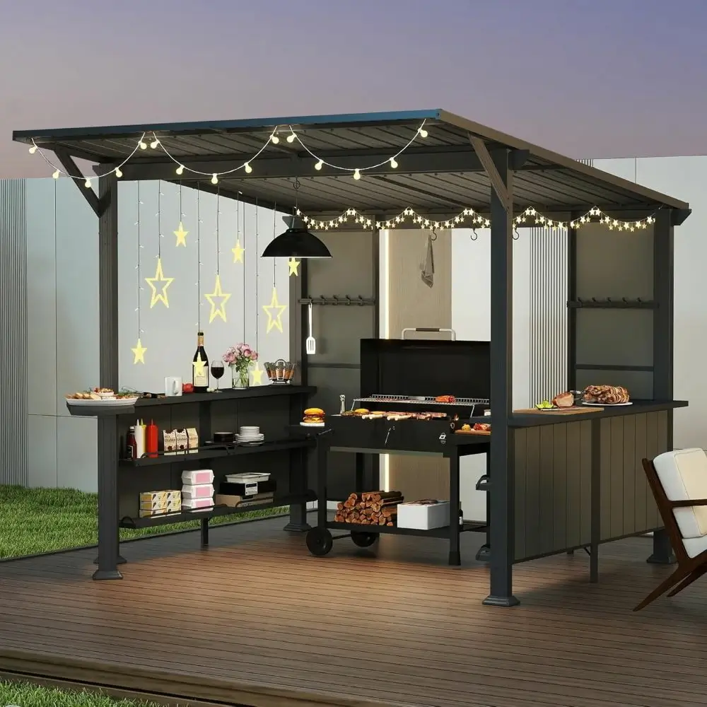 9' x 10' Hardtop Grill Gazebo w/ Expansion Platform - Image 17