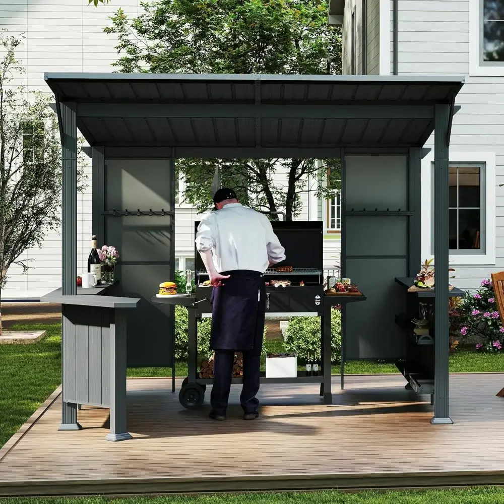 9' x 10' Hardtop Grill Gazebo w/ Expansion Platform - Image 18