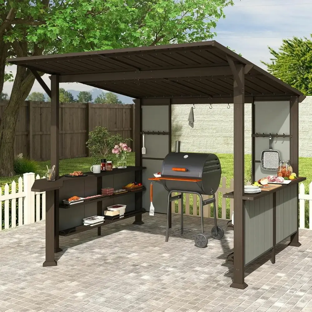 9' x 10' Hardtop Grill Gazebo w/ Expansion Platform - Image 9