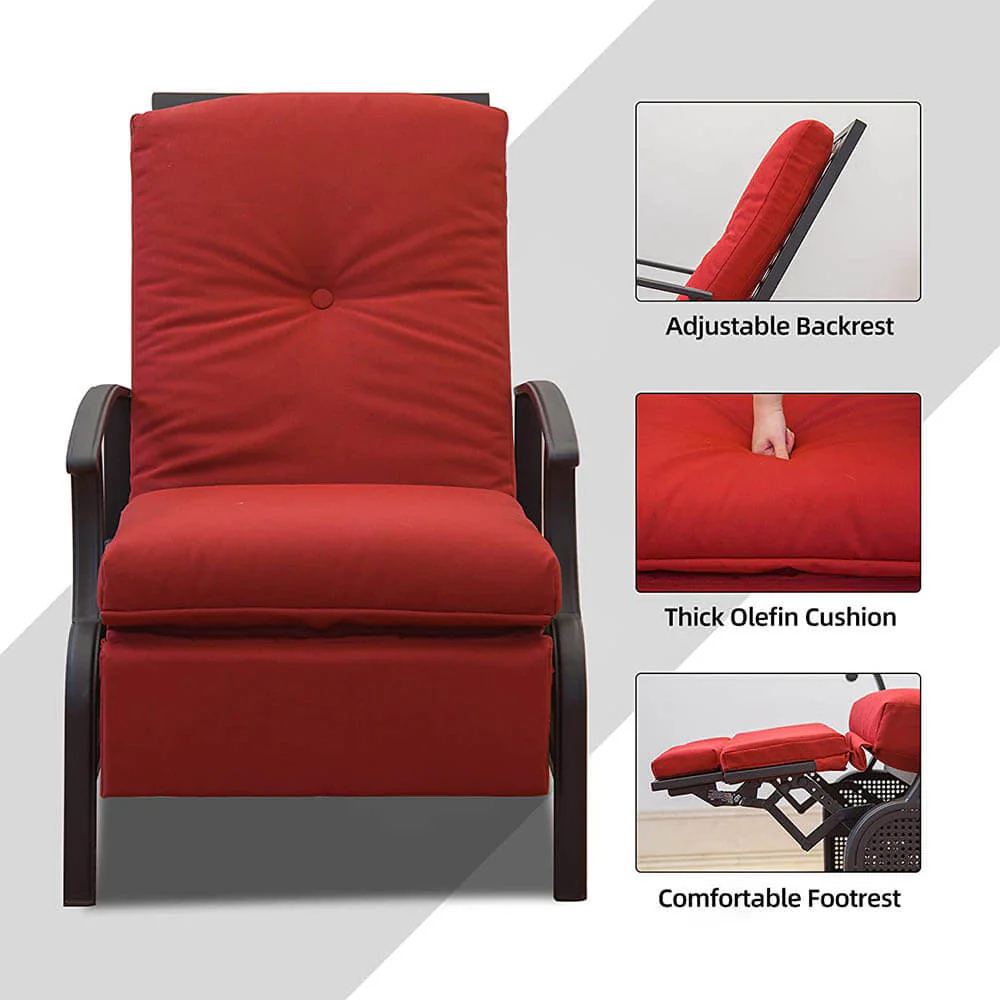 Adjustable Patio Recliner Chair - Image 11