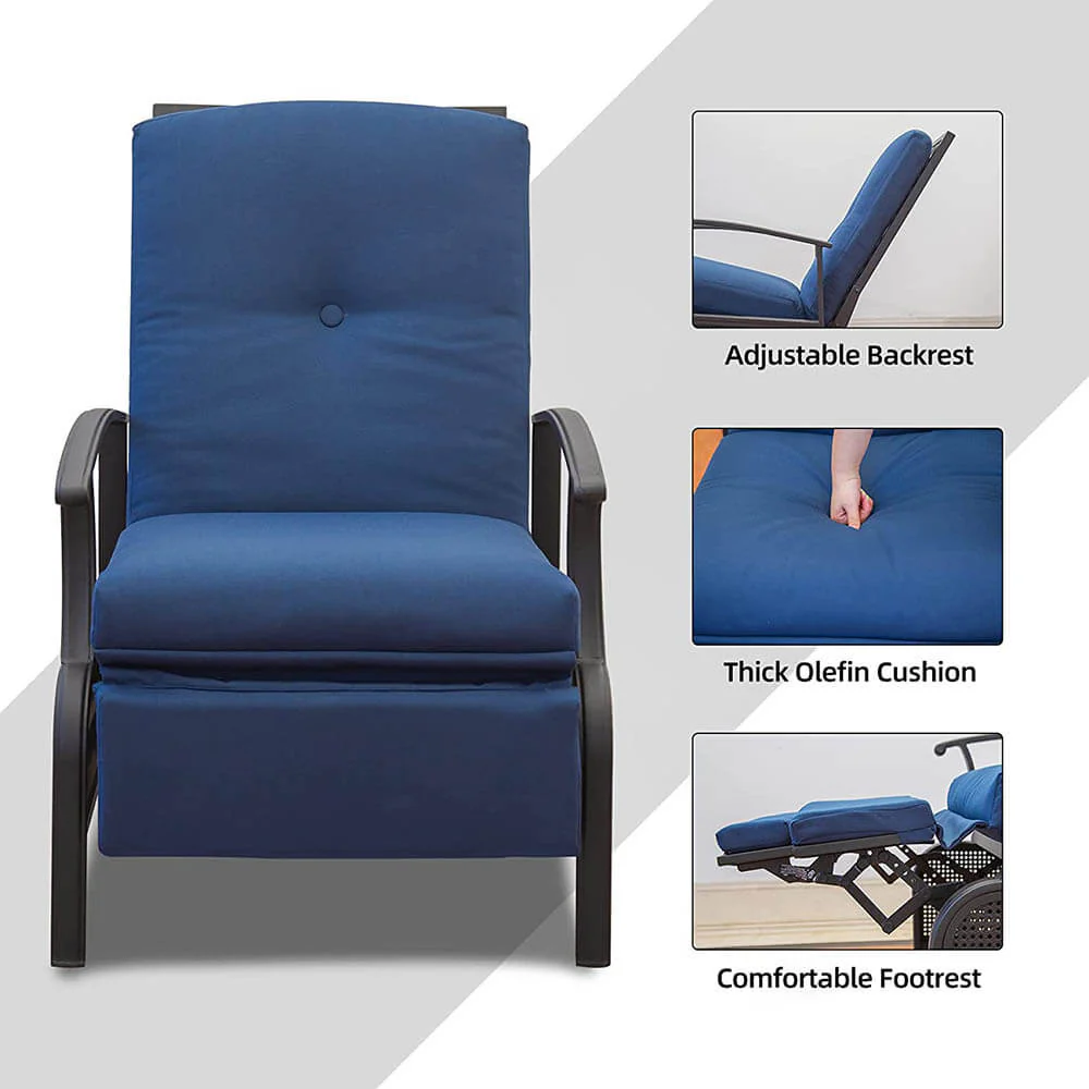 Adjustable Patio Recliner Chair - Image 18