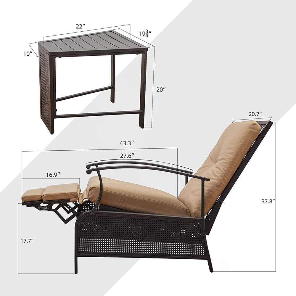 Adjustable Patio Recliner Chair - Image 5
