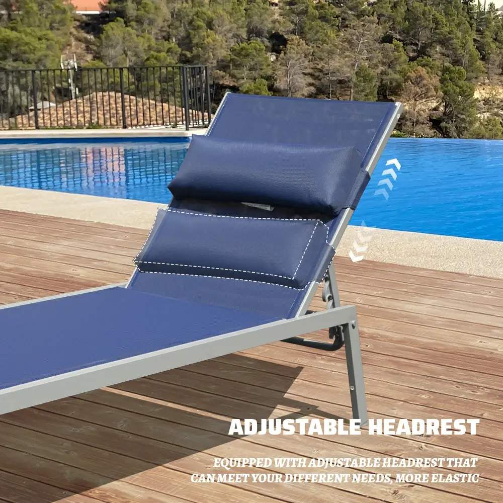 All-Aluminum Chaise Lounge Set of 3 - Image 7