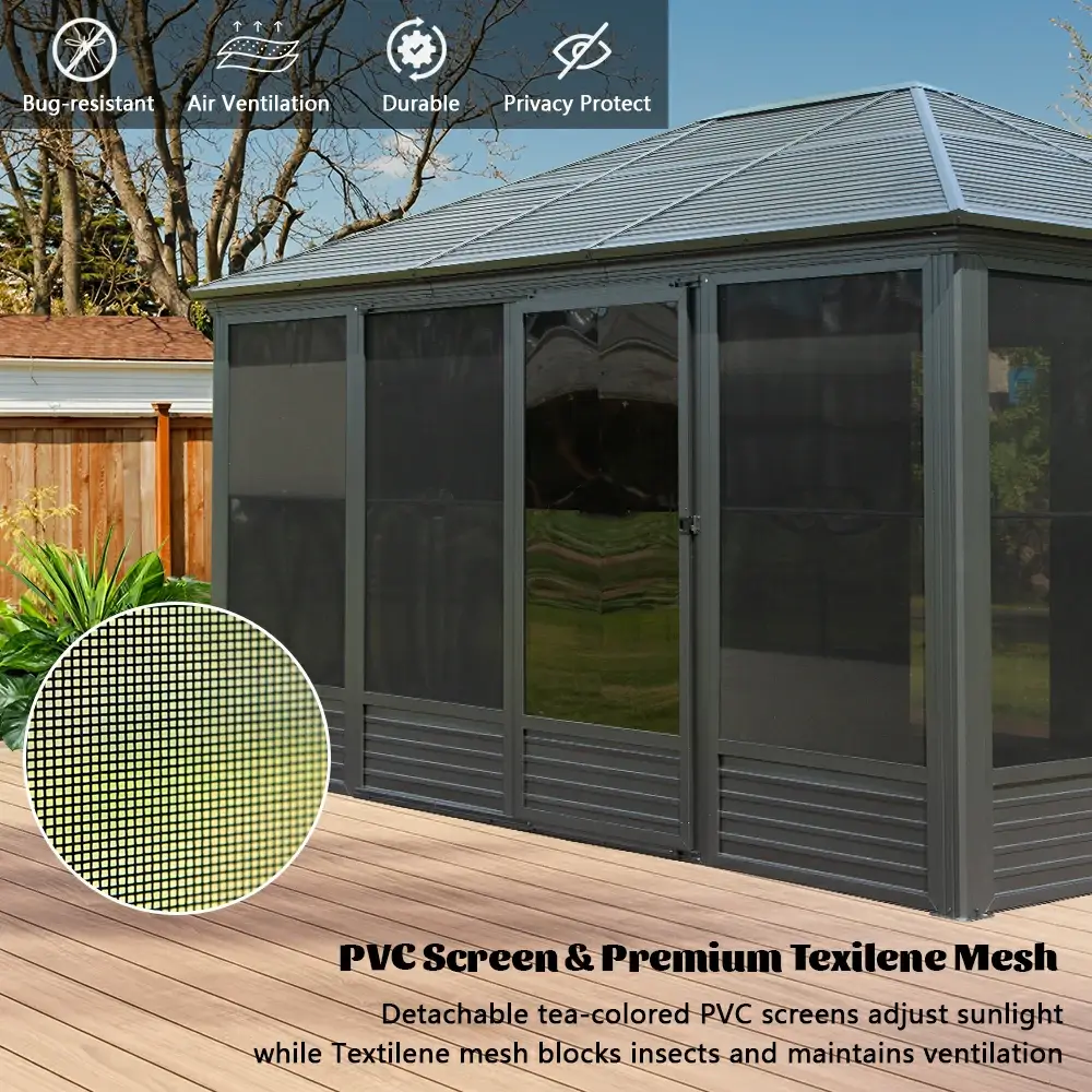All-Season Sunroom with Double Sliding Doors - Image 10