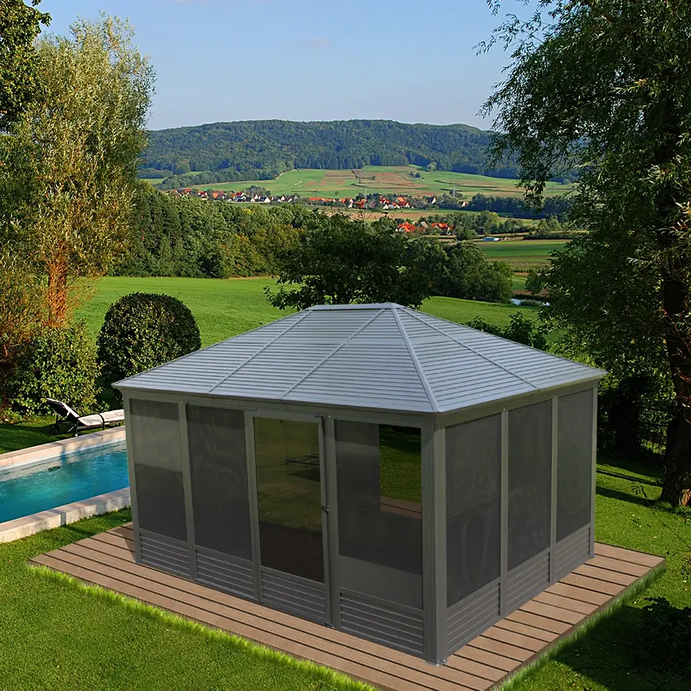 All-Season Sunroom with Double Sliding Doors - Image 11
