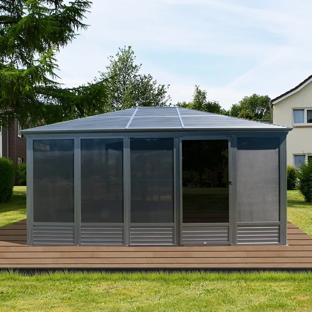 All-Season Sunroom with Double Sliding Doors - Image 12