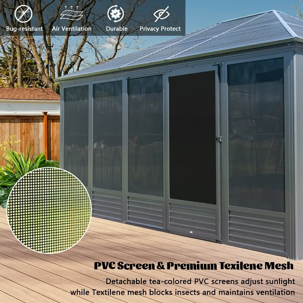 All-Season Sunroom with Double Sliding Doors - Image 19