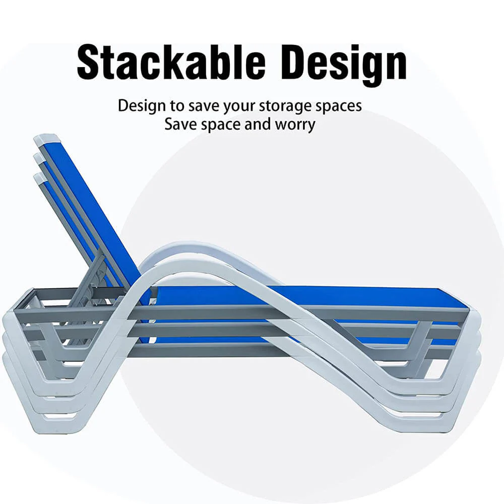 Aluminum Chaise Lounge with Arm - Image 10