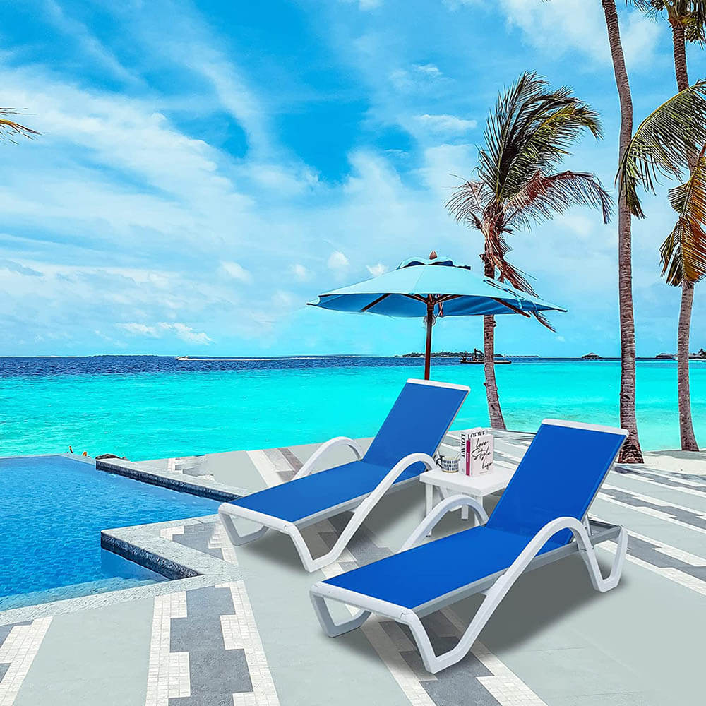 Aluminum Chaise Lounge with Arm - Image 13