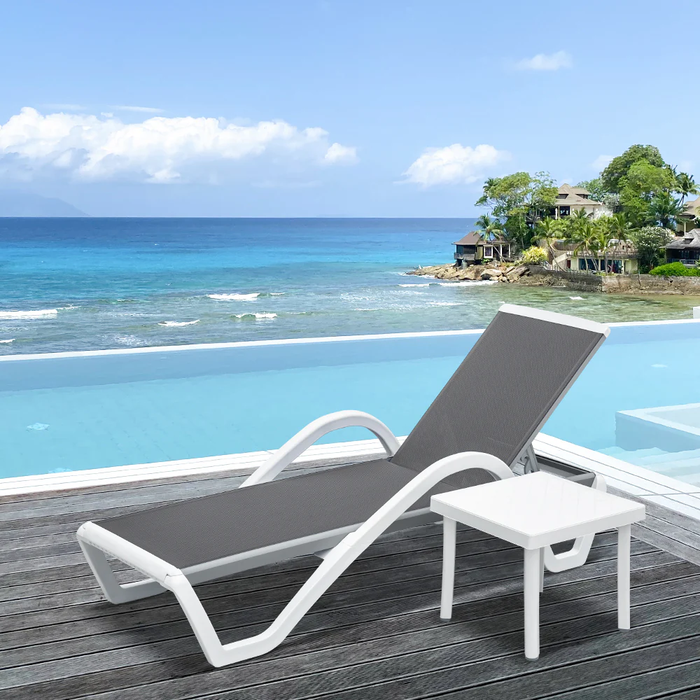 Aluminum Chaise Lounge with Arm - Image 23