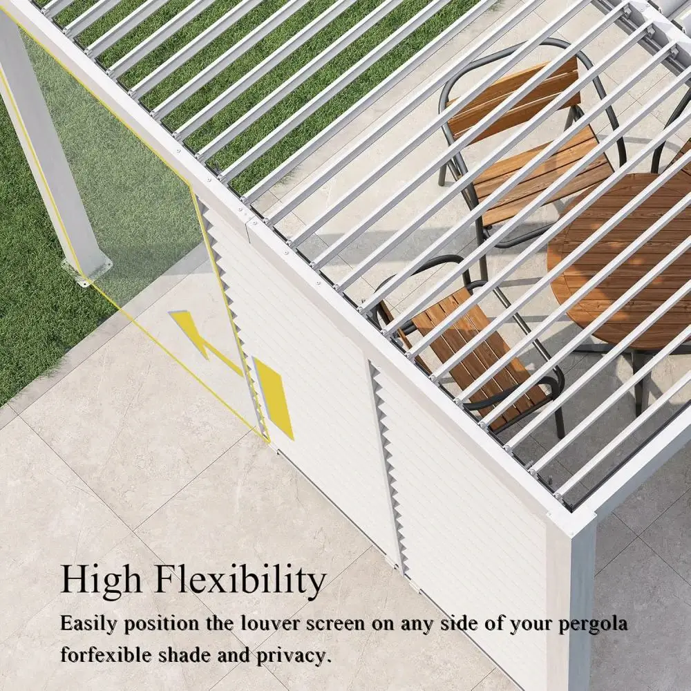 Aluminum Louvered Pergola Screen - Image 10
