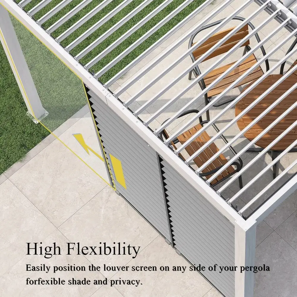 Aluminum Louvered Pergola Screen - Image 5