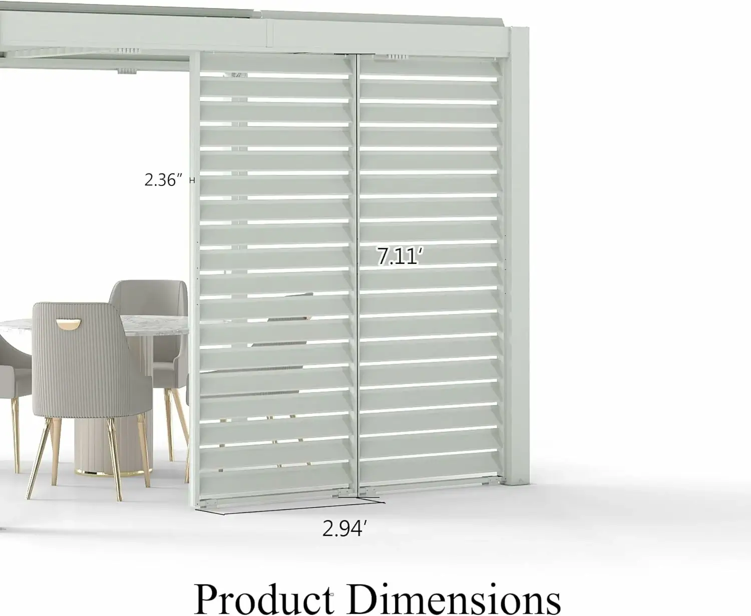 Aluminum Louvered Pergola Screen - Image 7