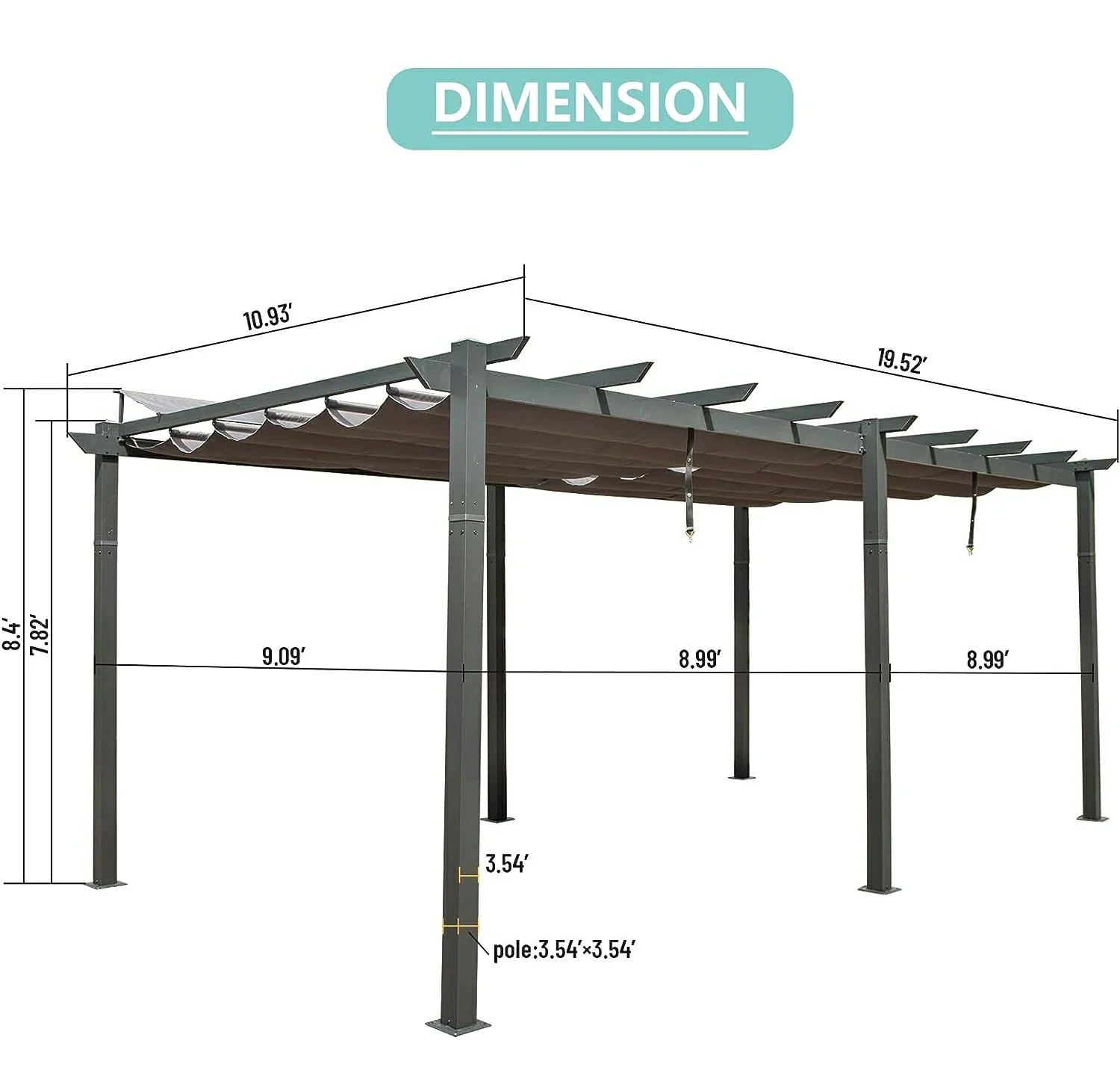 Aluminum Outdoor Retractable Pergola - Image 29