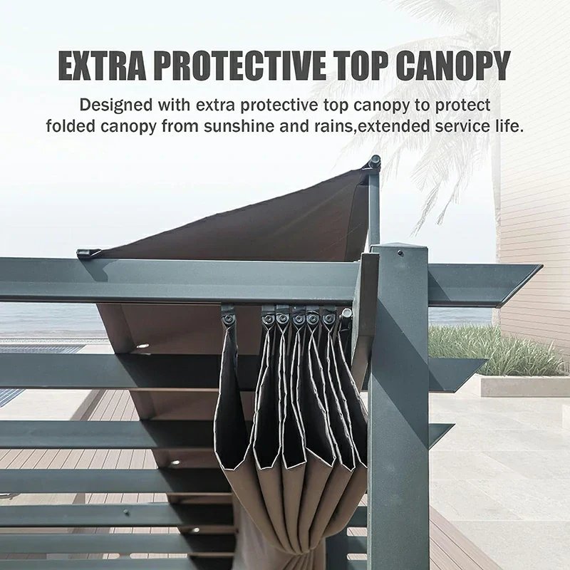 Aluminum Outdoor Retractable Pergola - Image 32