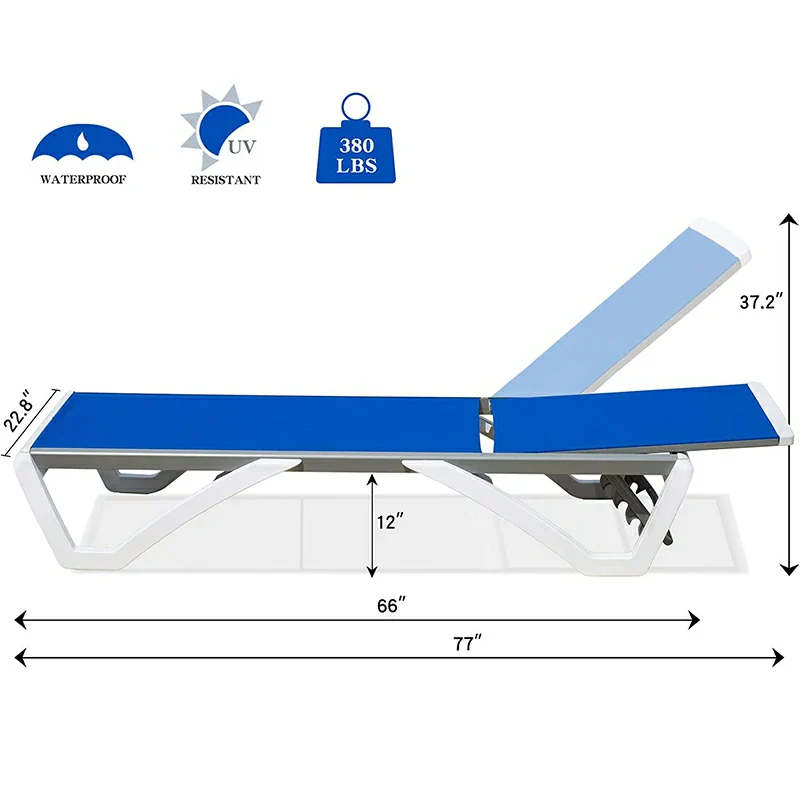Armless Outdoor Chaise Lounge - Image 11