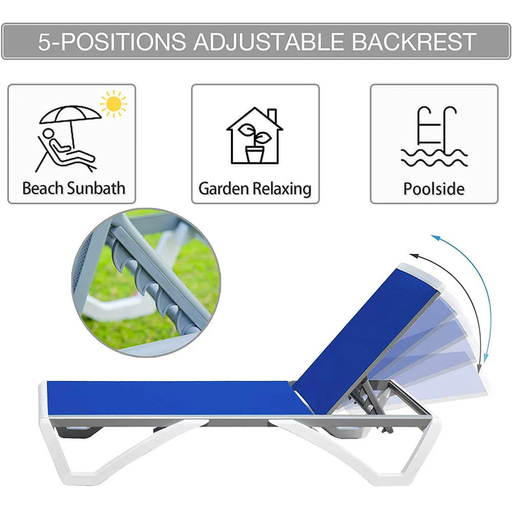 Armless Outdoor Chaise Lounge - Image 12