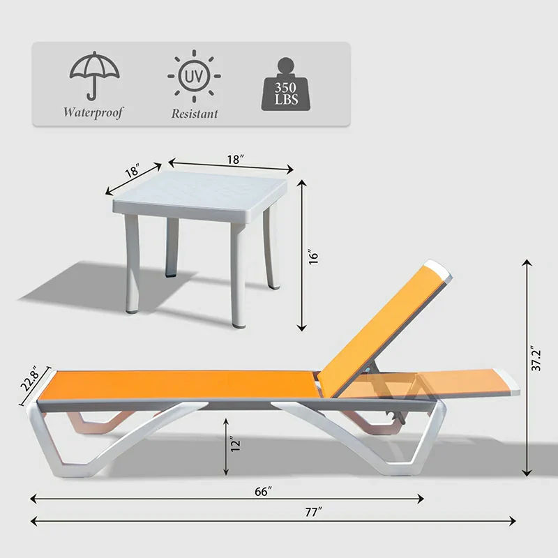 Armless Outdoor Chaise Lounge - Image 36