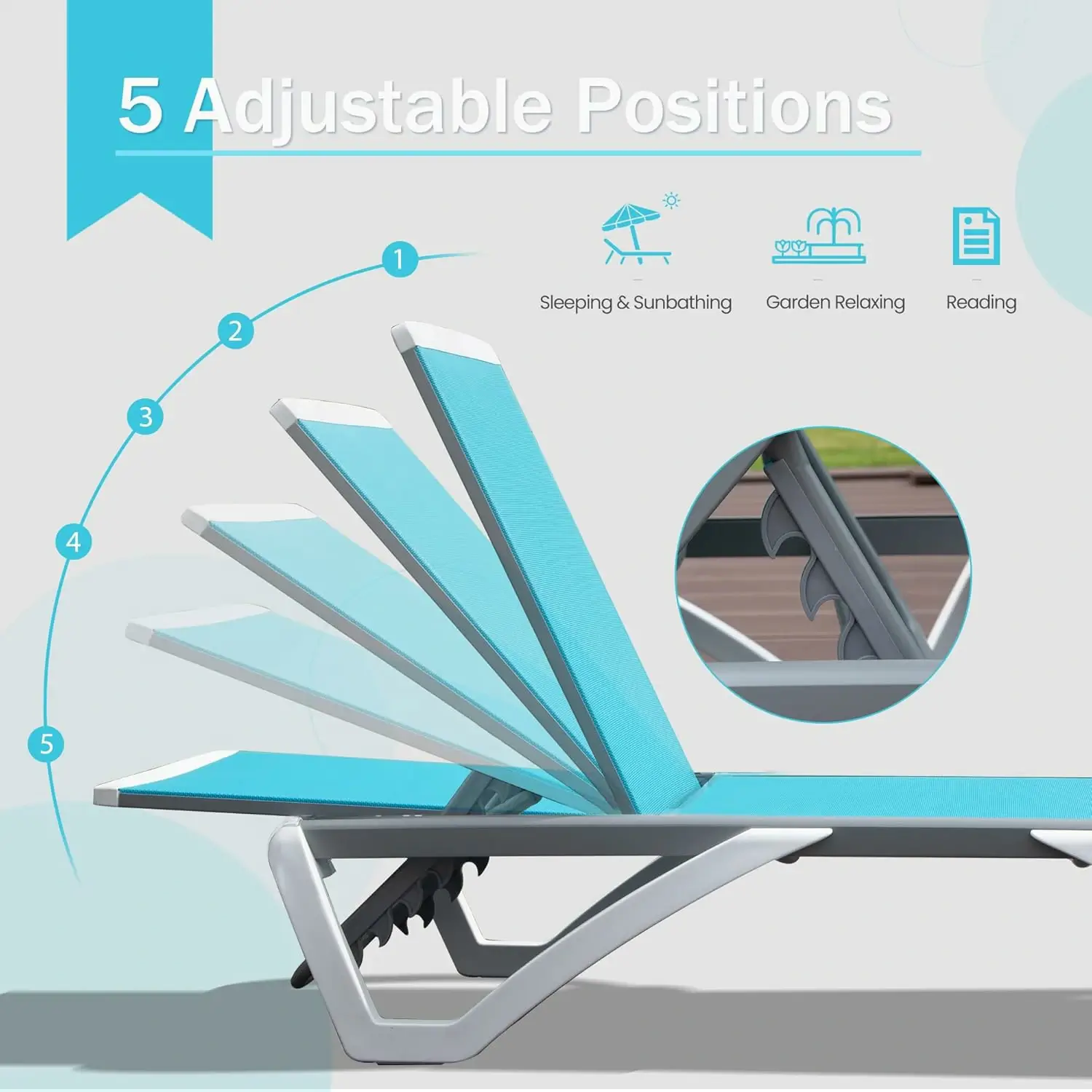 Armless Outdoor Chaise Lounge - Image 48
