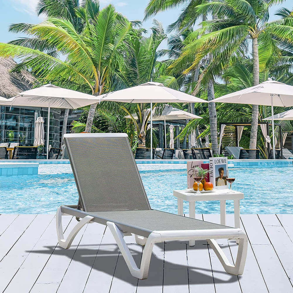 Armless Outdoor Chaise Lounge - Image 8