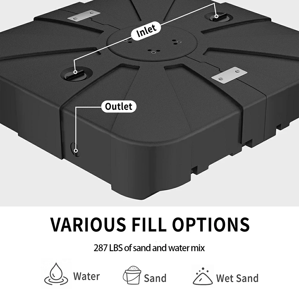 Double Top Cantilever Patio Umbrella Base- 287 LBS - Image 3
