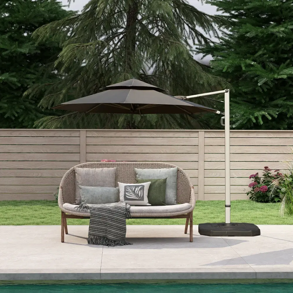 Cantilever Patio Umbrella - Double Top - Image 22