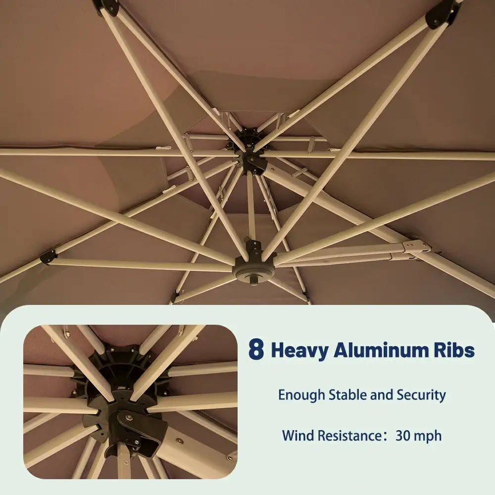 Cantilever Patio Umbrella - Double Top - Image 25