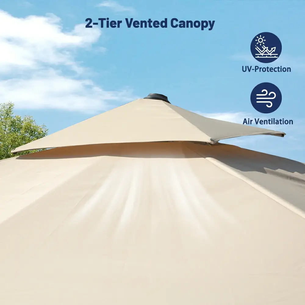 Cantilever Patio Umbrella - Double Top - Image 37