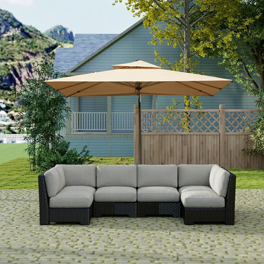 Cantilever Patio Umbrella - Double Top - Image 38