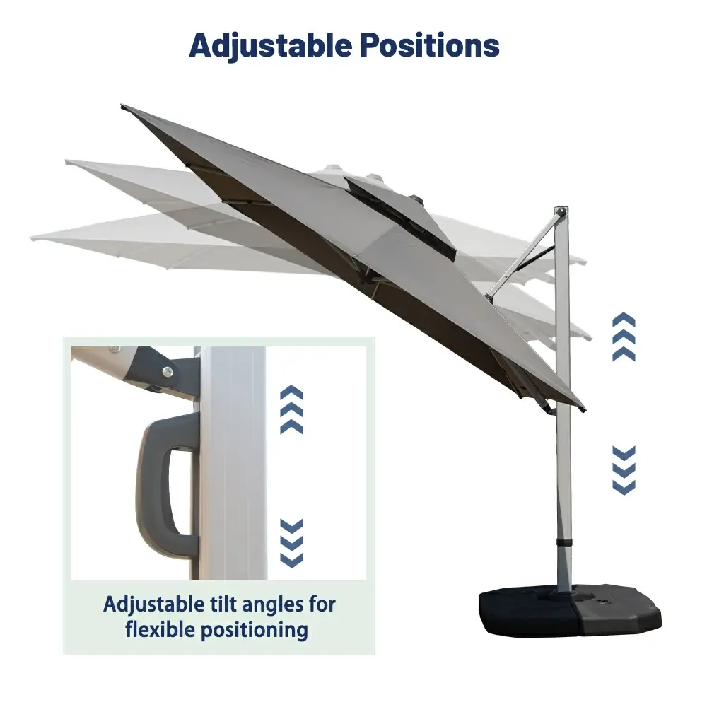 Cantilever Patio Umbrella - Double Top - Image 4