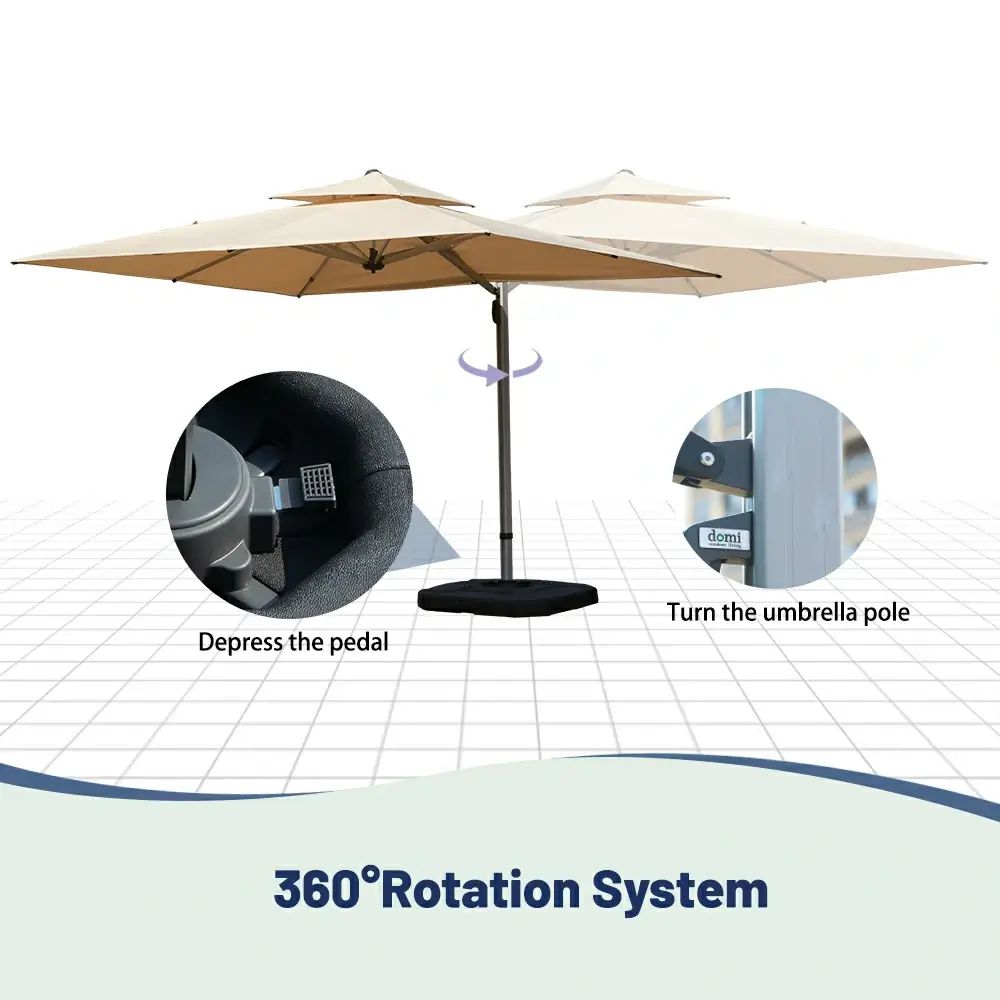 Cantilever Patio Umbrella - Double Top - Image 45